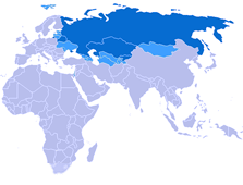 Map of Russian language